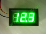 0.56" Зелен 0-200V DC LED сегментен волтметър с панел с 3 проводника
