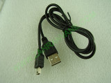 Кабел USB-4P-A-type-male към MINI-USB-5P-B-type-male, 100см черен