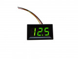 0.56" Зелен 0-100V DC LED сегментен волтметър с панел с 3 проводника с калибрация