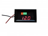 Волтметър и бар индикатор за заряд-разряд на оловен акумулатор 12V
