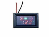 Волтметър и бар индикатор за заряд-разряд на оловен акумулатор 12V